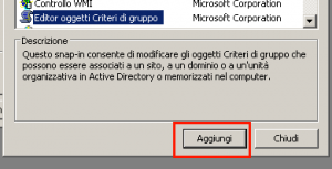 Editor oggetti Criteri di Gruppo