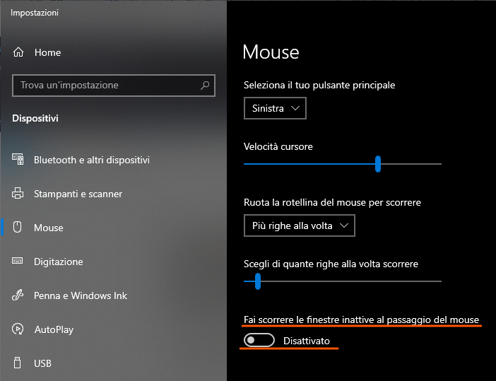 Pro/Engineer o Creo Parametric in Windows 10 rotellina mouse non